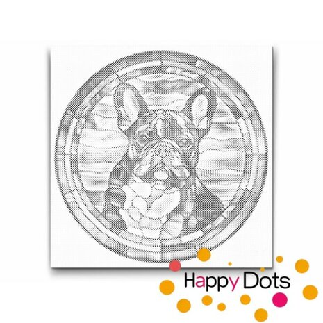 DOT Painting Dog - French Bulldog