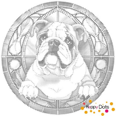 DOT Painting Chien - Bulldog Anglais