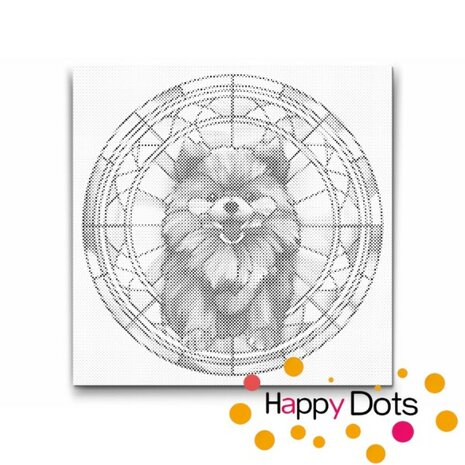 DOT Painting Hund - Zwergspitz / Pomeranian