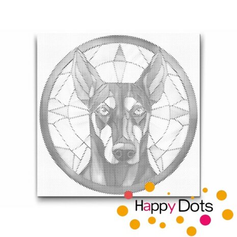 DOT Painting Dog - Doberman