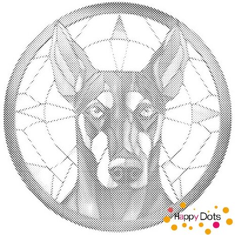 DOT Painting Dog - Doberman