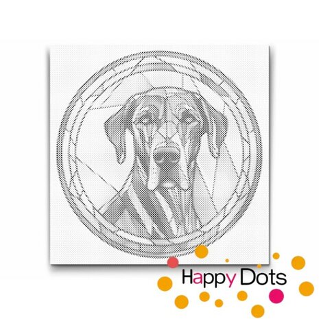 DOT Painting Hond - Deense Dog 01