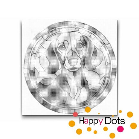 DOT Painting Dog - Dachshund