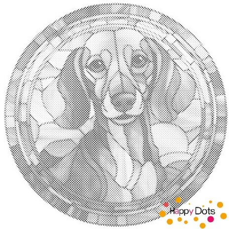 DOT Painting Dog - Dachshund