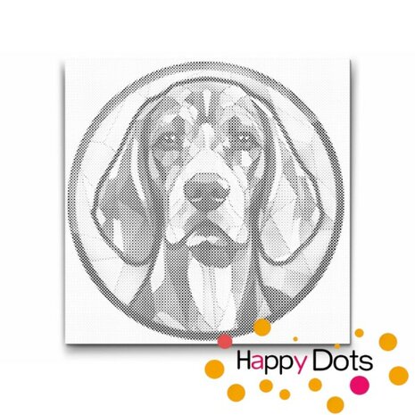 DOT Painting Hond - Coonhound