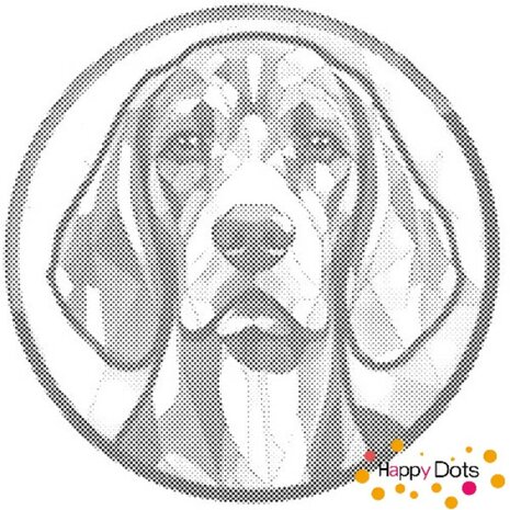 DOT Painting Hund - Coonhound