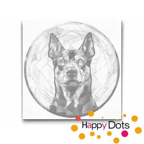 DOT Painting Chien - Beauceron