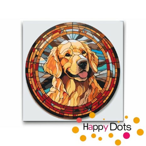 Peinture par num&eacute;ro Golden Retriever