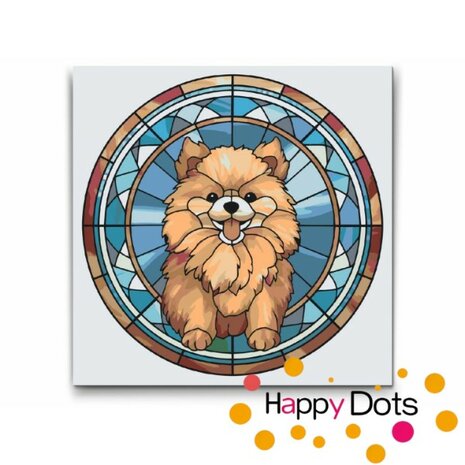 Paint by numbers Dog - Pomeranian / Dwarf Spitz