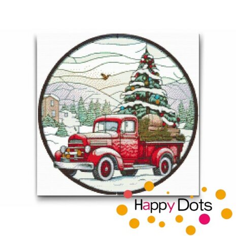 Diamond Painting Kerst - Auto