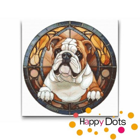 Diamond Painting Hund - Englische Bulldogge