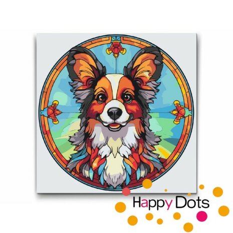 Paint by Number Dog - Papillon - Butterfly Dog