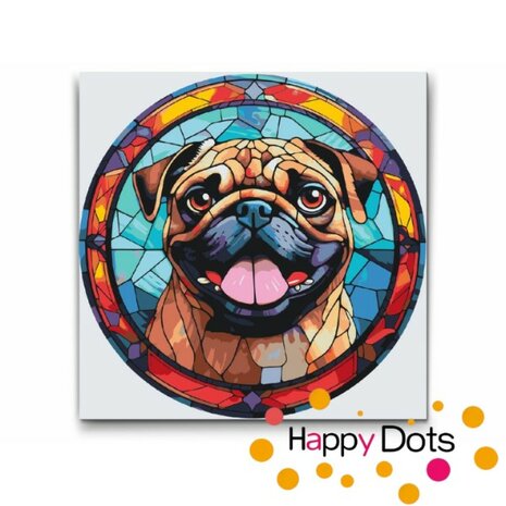 Paint by Number Dog - Pug