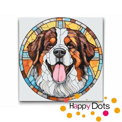 Peinture par num&eacute;ro Chien - Saint-Bernard