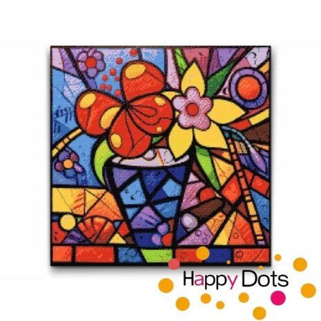 Diamond Painting Bunte Blumen 01