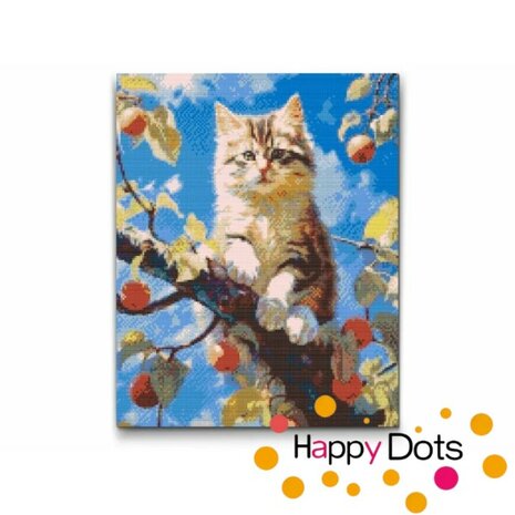 Diamond Painting Katze im Baum