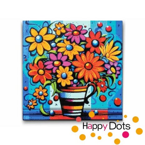 Diamond Painting Bunte Blumen 02