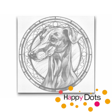 DOT Painting Dog - Barzoi