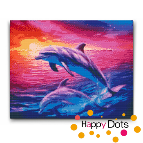 Diamond Painting Jumping Dolphins 02