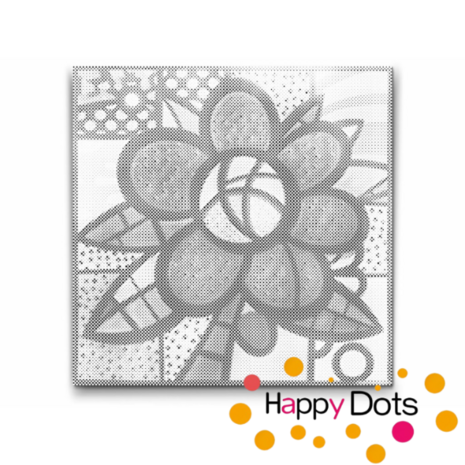 DOT Painting Bunte Blumen 03