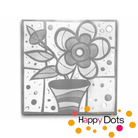 DOT Painting Fleurs Color&eacute;es 04