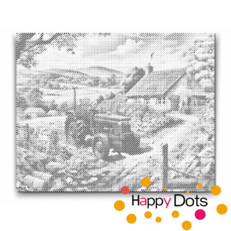 DOT Painting Ferme avec tracteur