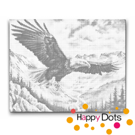 DOT Painting Flying Eagle