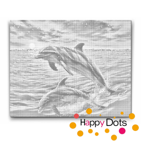 DOT Painting Jumping Dolphins 02