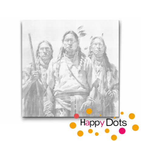 DOT Painting Native American Hunters