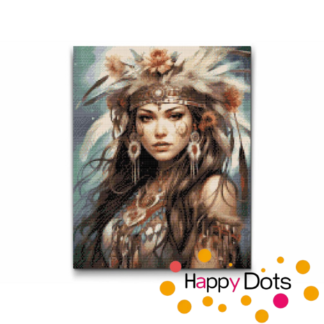 Diamond Painting Indianerfrau 02