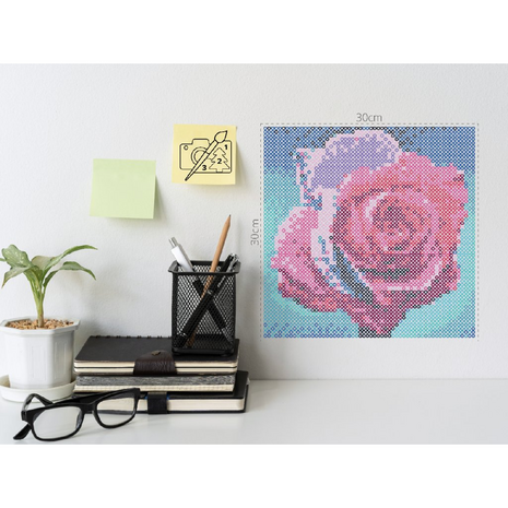 Iron-on bead set Colorful rose