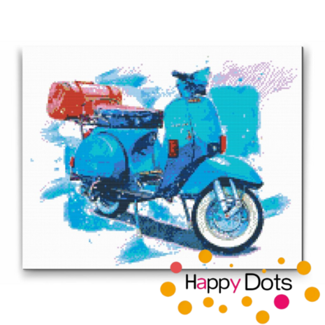 Diamond Painting Blue Vespa