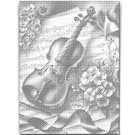 DOT Painting Violon avec des roses