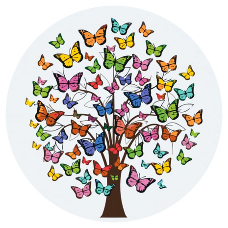 Painting by Numbers Butterfly Tree