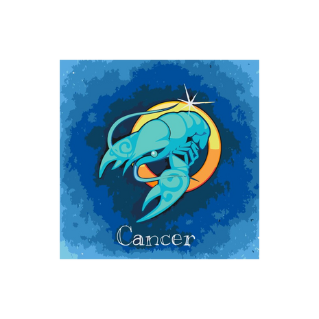 Paint by Number Zodiac round Cancer