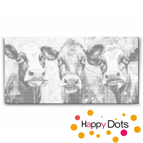 DOT Painting Three Cows