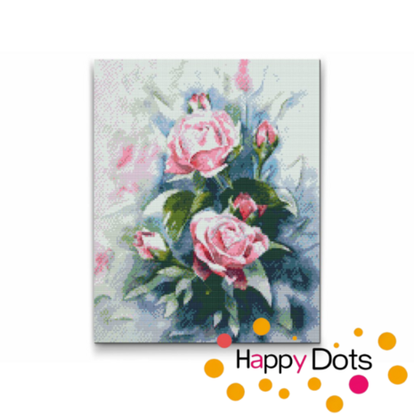 Diamond Painting Blumenstrau&szlig; rosa Rosen