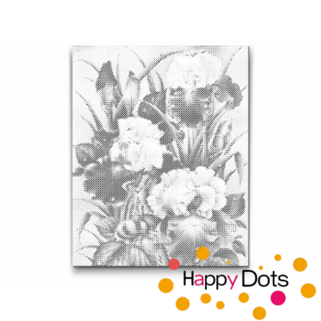 DOT Painting Fleurs et abeille