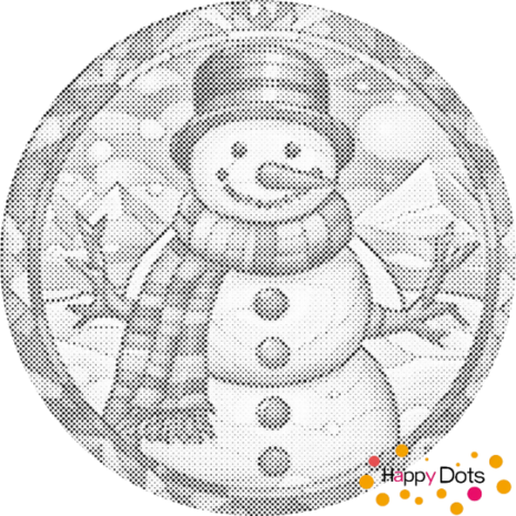 DOT Painting Bonhomme de neige avec &eacute;charpe