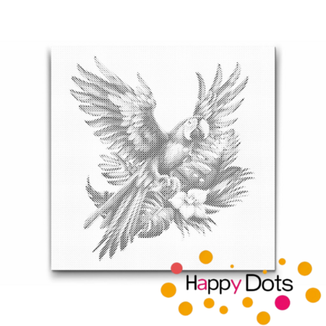 DOT Painting Parrot Macaw 01