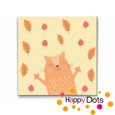 Diamond Painting Chaton d&#039;Automne