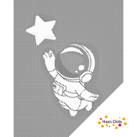 DOT Painting Kleiner Astronaut mit Stern