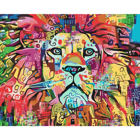 Peinture par num&eacute;ro Lion Color&eacute;