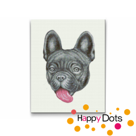 Diamond Painting t&ecirc;te de bouledogue