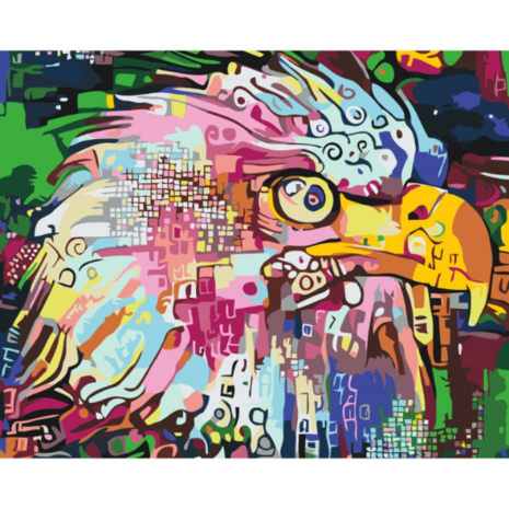 Painting by Numbers Colorful Eagle