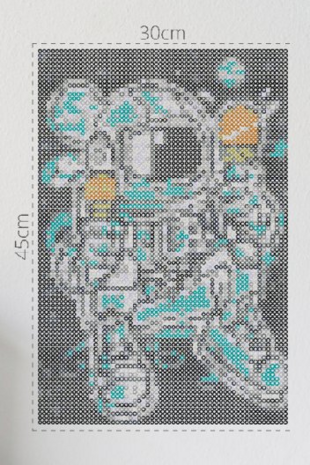 Iron-on bead set Astronaut