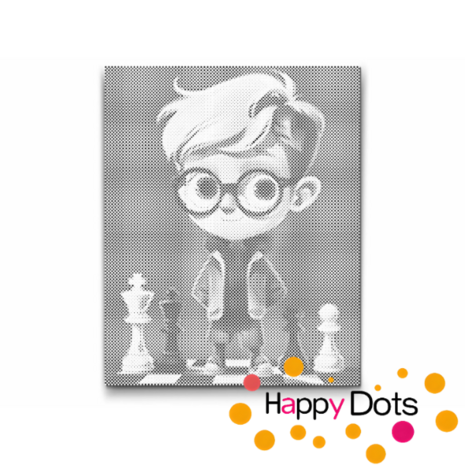 DOT Painting Schach Junge