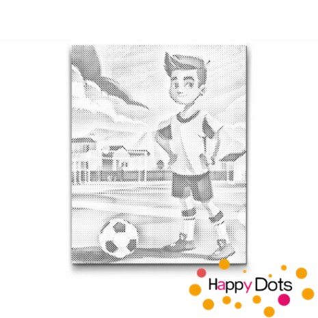 DOT Painting Fu&szlig;ball Junge