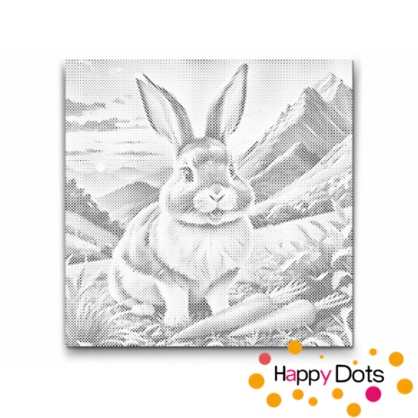 DOT Painting Cheerful bunny