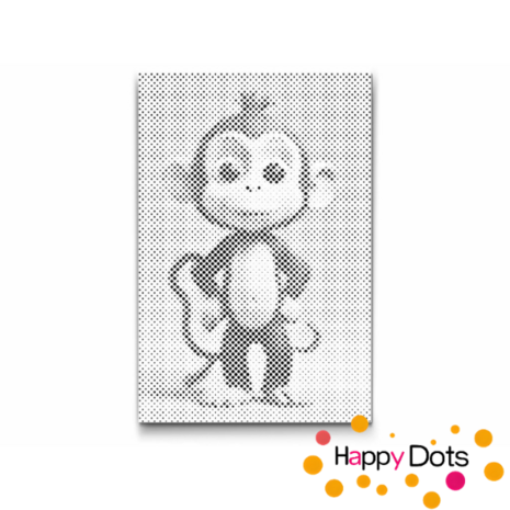 DOT Painting Chambre d&#039;enfants - Petit Singe